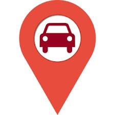 Location pin car icon